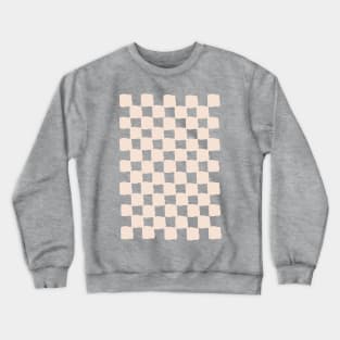 small checkered dusty pink, Checkerboard Check Checkered, small checks, cream and pink, western, prairie, aesthetic, retro, vintage, cowgirl Crewneck Sweatshirt